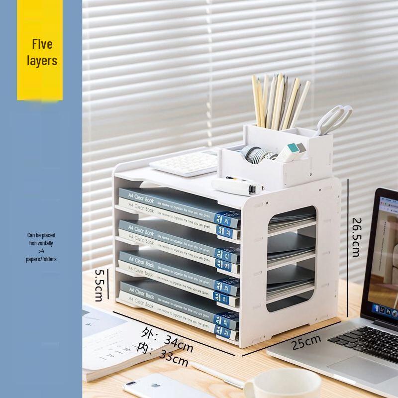 Handun 5-Layer Horizontal File Organizer
