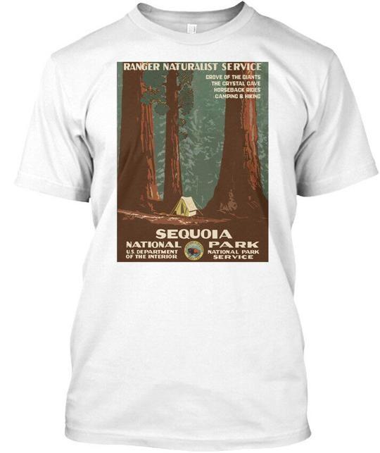 

Vintage Travel Sequoia National Park Ranger T-Shirt Made in USA Size S to 5XL M