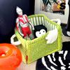 1pc Flannel Toys Storage Basket Foldable Cartoon Storage Basket Large Capacity Snacks Toys Sort Box Laundry Basket Toy Organizer
