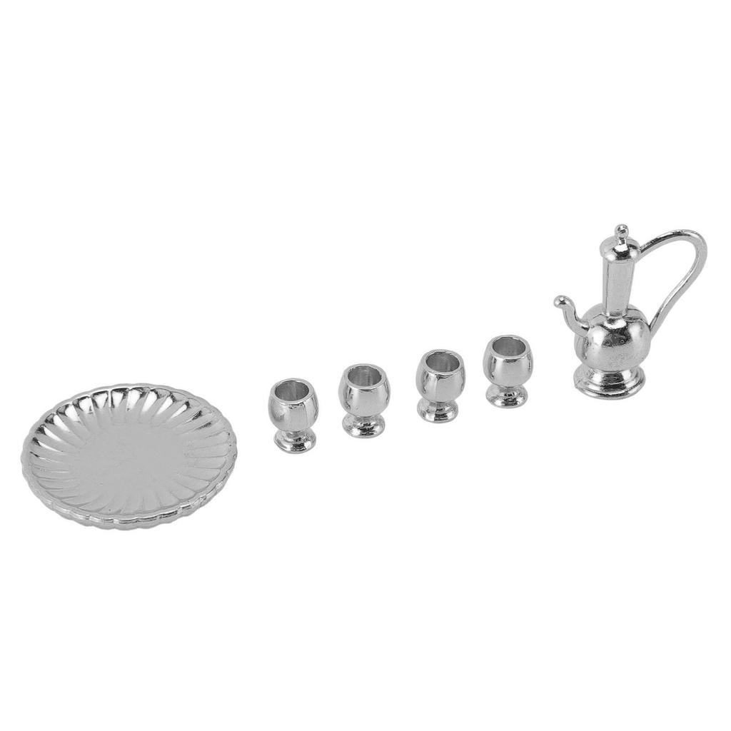 2 Sets 1:12 T Cup Set Light Luxury Exquisite Vivid Miniature T Cup Set for Accessories