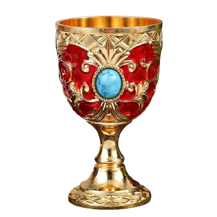 Butterfly Embossed Metal Goblet Shot Glass For Cocktails Whiskeys Drinking Cup For Parties And Home Decoration Gift
