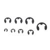 Pack of 225 High Strength Manganeses Steel E Types Circlips for Mechanical Equipment Support and Fixation In Box