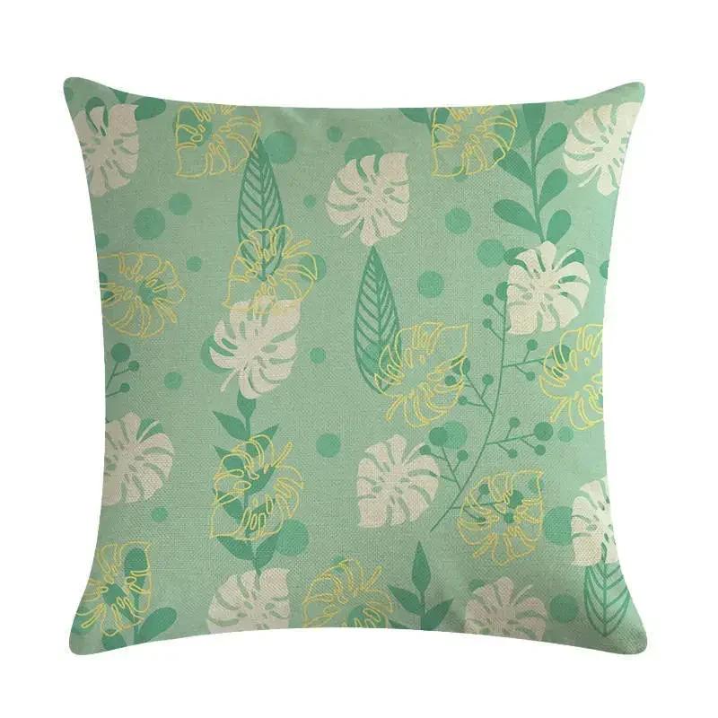 Plant Flowers Bird Linen Pillowcase Furniture Decoration Living Room Bedroom Sofa Car Cushion Pillowcase 45*45Cm