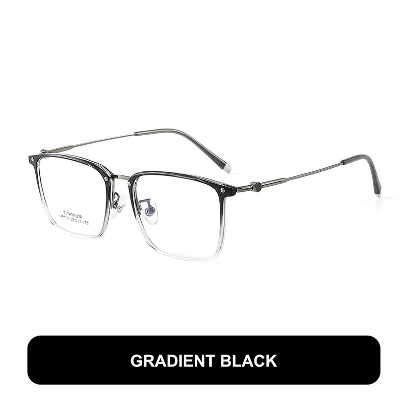 

Ultra-Light Trendy Fashion Men s Titanium Eyebrow Glasses Frame Retro Literary Eyeglasses Luxury Style High Quality Spectacles чорного кольору градієнта