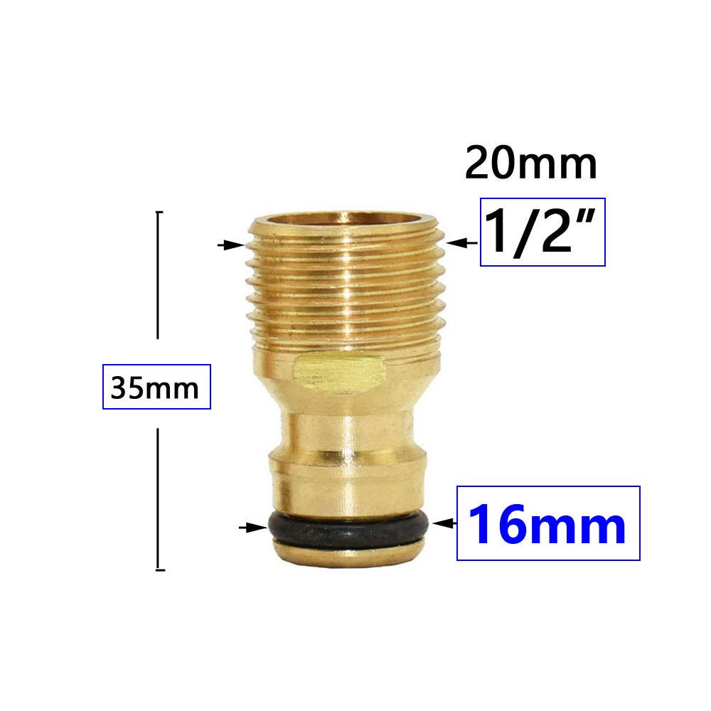 

1/2 3/4 1 латунный шланговый быстроразъемный соединитель 16 мм 20 мм медный кран соединительный адаптер садовый шланг ремонт фитинги для полива пистолет