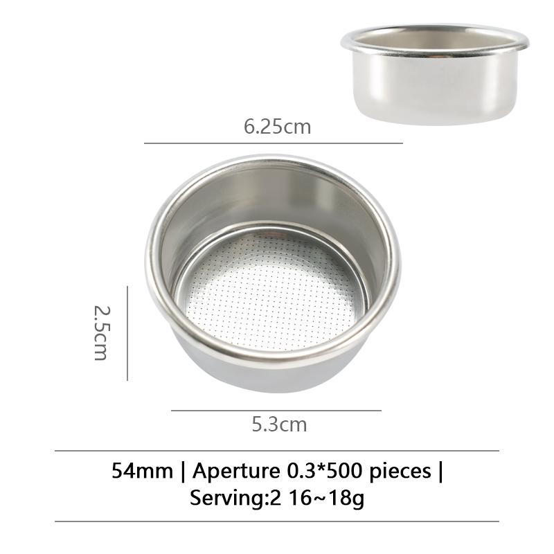 Coffee Filter Basket 51mm 54mm 58MM Stainless Steel Replacement For Bottomless Portafilter Powder Bowl Barista Espresso Tools