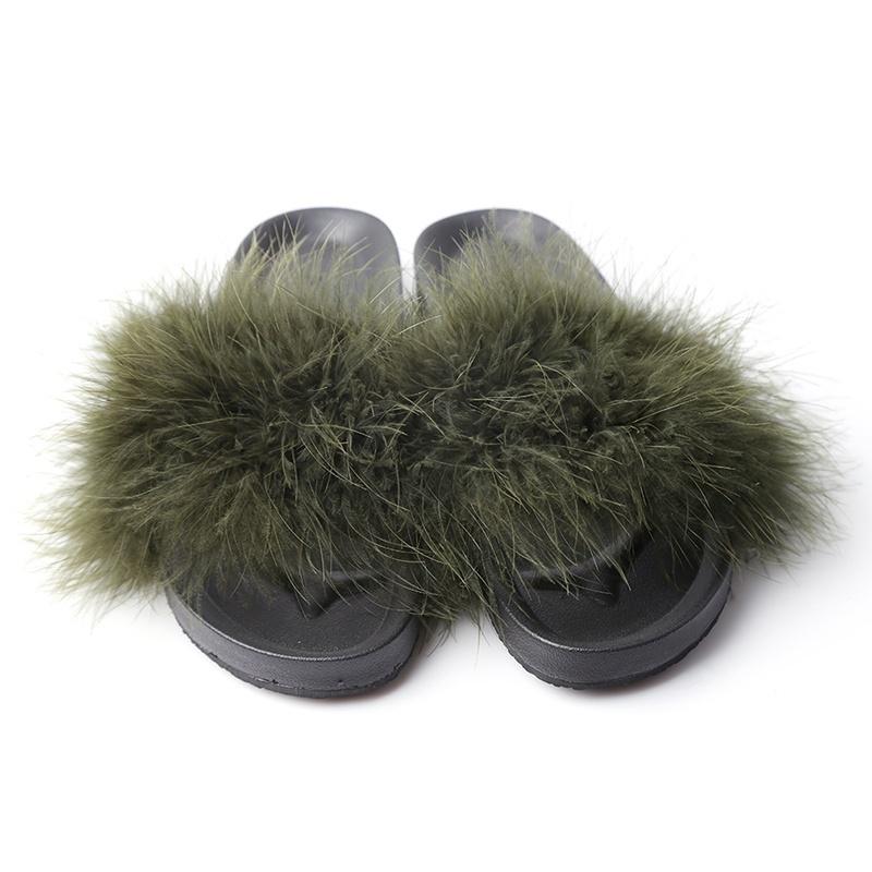 Buy Fashion Women Fur Fluffy Slides 