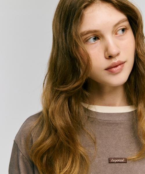 DEPOUND Box Logo Long Sleeve T-Shirt [Brown]