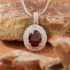 S925 Sterling Silver Colored Treasure Necklace Women'S Natural Topaz Citrine Amethyst Garnet Peridot Pendant