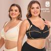 Longline Plus Size Sports Bra, Adjustable Side Smoothing Body Shaping Beauty Back Tank Bra with 3-Row Hook Closure