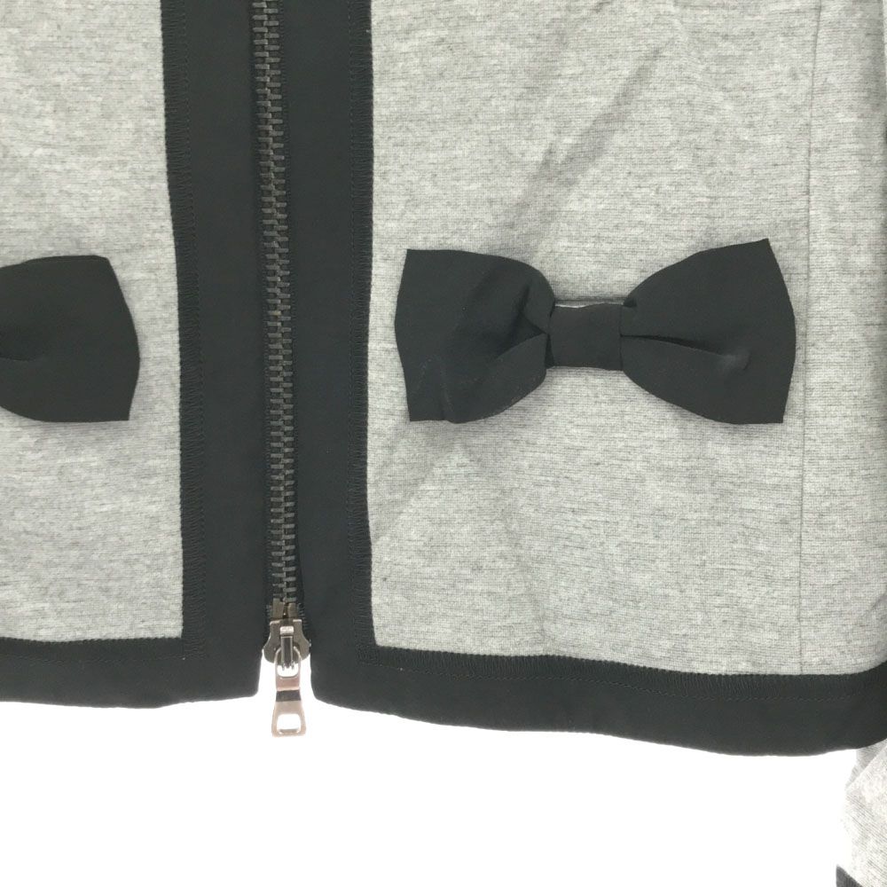 Moschino No Color Jacket 6 Gray Bicolor Ribbon Women Used