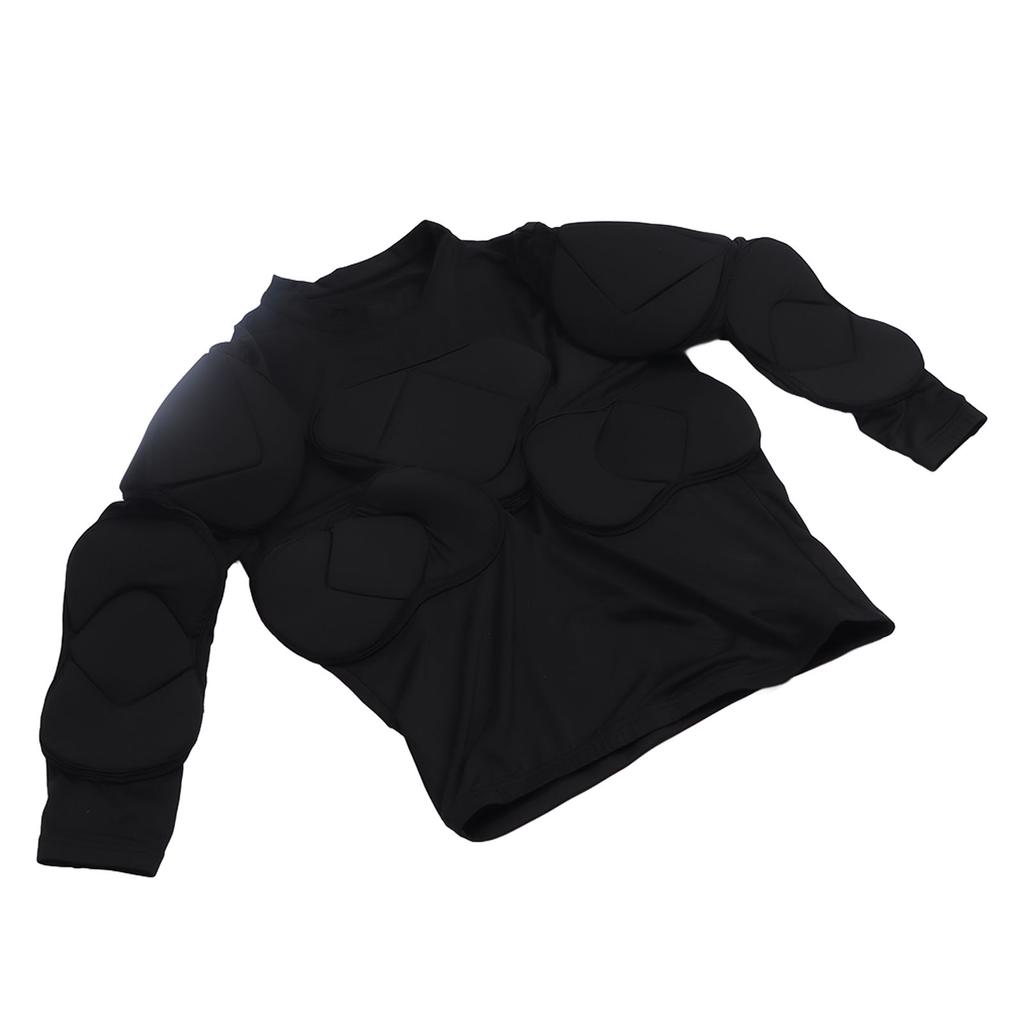 Jersey Long Sleeve Padded Shirt Spleen Elbow Protection Breathable Football Chest Padded Shirt L Size