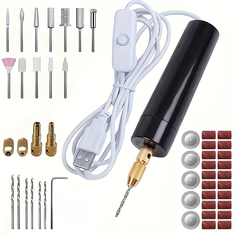 Lightweight Handheld Process Tools, Cutting, Grinding, Engraving, Polishing, Precision Drilling USB Mini Drill Bits