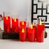 LED Red Candle Light: Creative Night Light, Large Smokeless Buddha Offering Simulation Prop