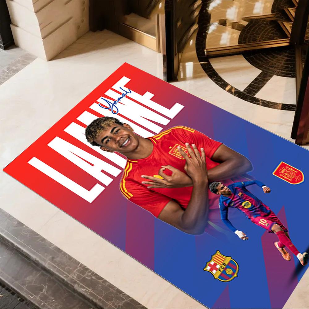 Lamine Yamal's Barcelona Debut Floor Mat Suitable for Entryway Dormitory Playrooms Kitchen Antislip Carpet Decorate Offices