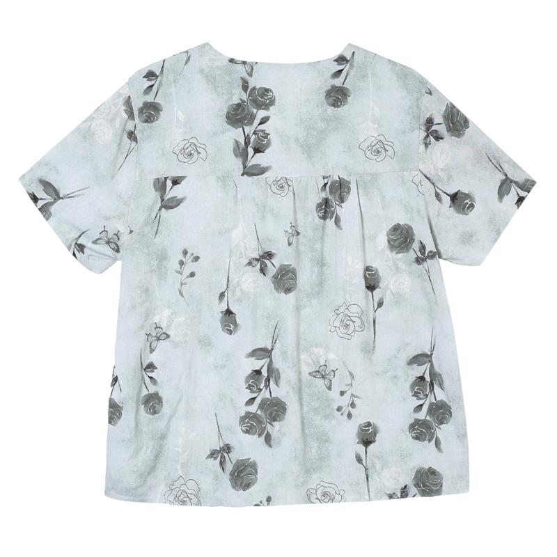 Damen Übergröße Blumendruck 2-teiliges Set – Lässiges Sommer-Outfit (XL-5XL)