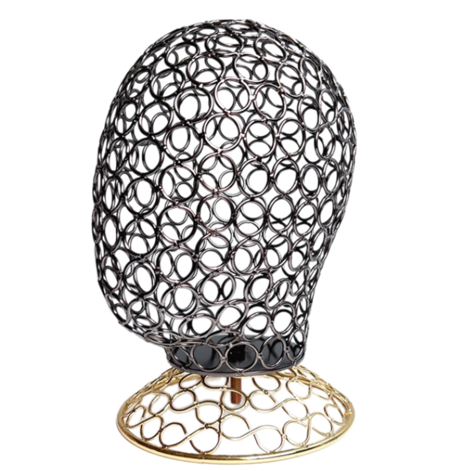 

Creative Iron Art Wig Stand Mannequin Head Hollow Iron Hat Rack Suitable for Showcasing Wigs Hats and Accessories