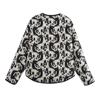 Women Fashion with Pockets Printed Single Breasted Jackets Vintage O-Neck Long Sleeves Female Chic Lady Outfits