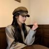 Breathable Winter Beret Hat Windproof Octagonal Hat Vintage Newsboy Cap  Women