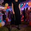 Women's Summer Sleeveless Midi Dress Pleated A Line Casual Crewneck Swing Dress Flowy Long Party Dress