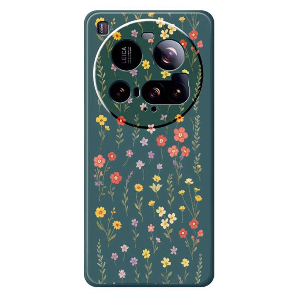 For Xiaomi 15 Ultra Case Flowers and Grass Pattern Printing Straight Edge TPU Phone Back Cover