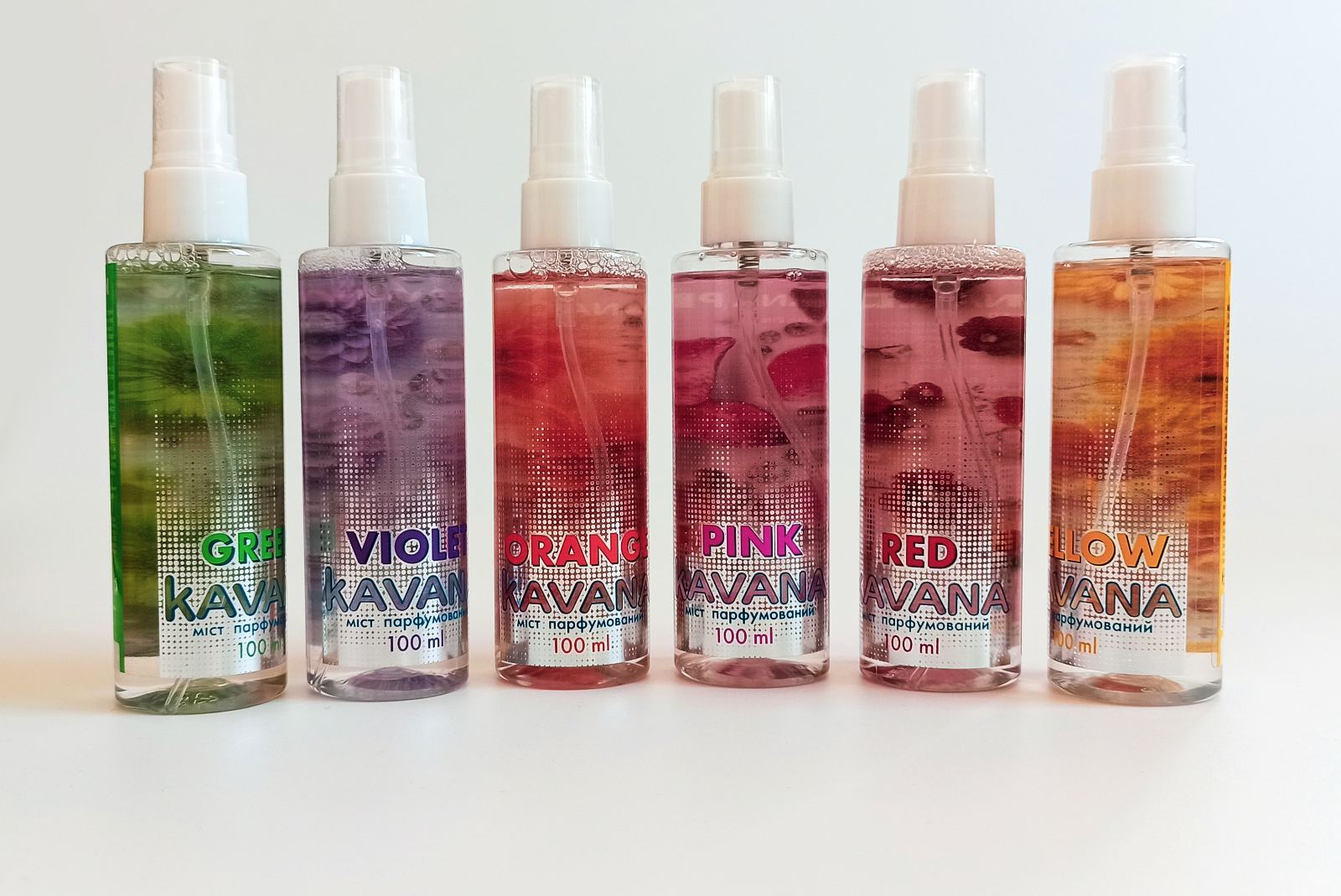 

Парфумований міст для тіла натуральний спрей KAVANA 6 видів на ваш вибір зелений