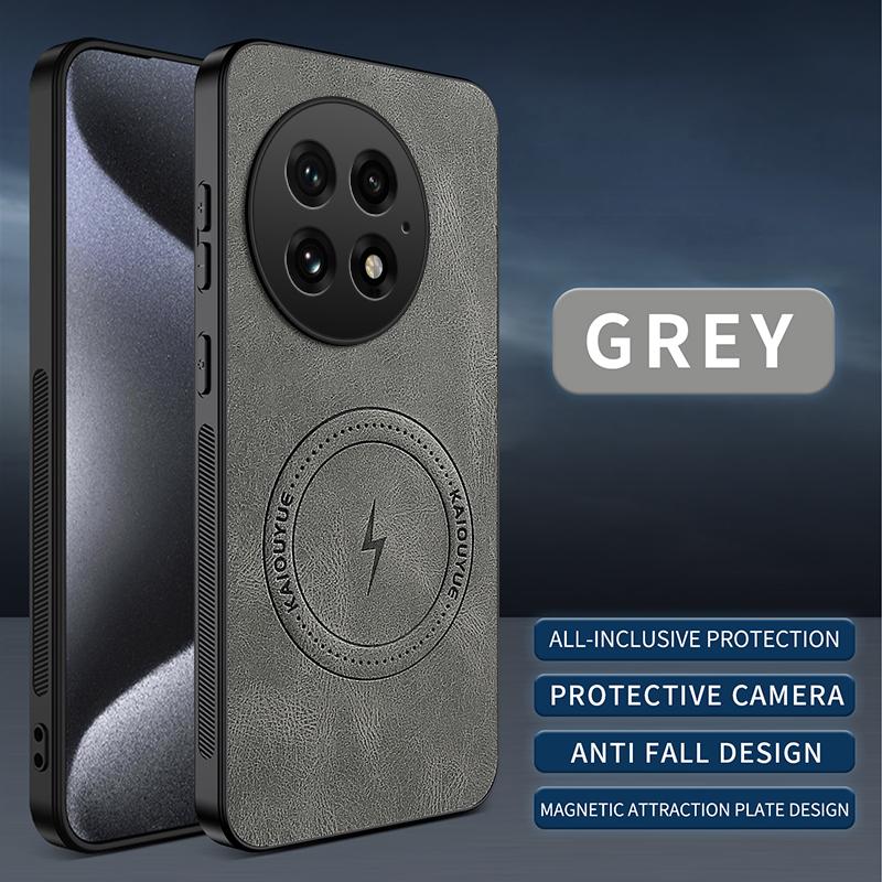 For OnePlus 13/OnePlus 13R Case Simple Stylish Magnetic Suction Luxury Leather Skin-friendly Anti-drop Cover For OnePlus13R