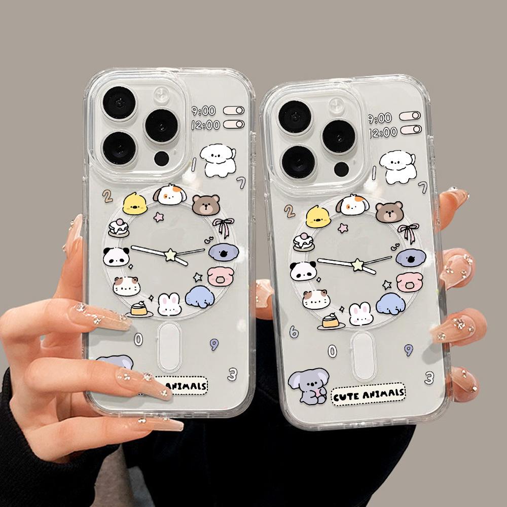 Magnetische Handyhülle für iPhone 12 14 16 17 Pro 17 16 15 14 13 12 Pro Max 12 13 14 15 16 Hochwertige Stoßfeste Hülle Vollständiger Schutz Niedlicher Stil