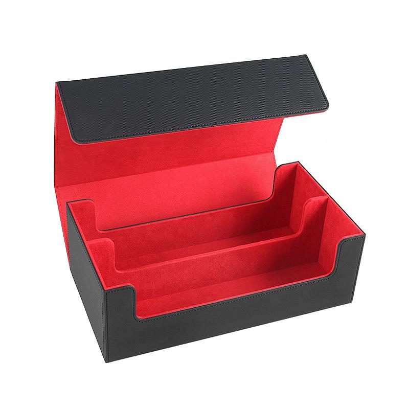 Hot-Selling Double Row 1200-Capacity PU Leather Magnetic Planet Card Game Box