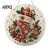 Celebration Party Supplies Christmas Acrylic Tree Hanging Ornament Faux Pearl Art DIY Painting Holiday Suncatcher 20cm Glowing Window Decor for Home