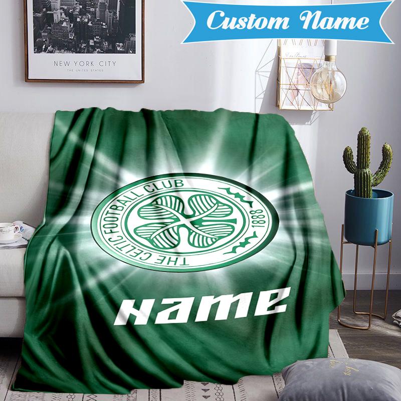 Coperta Personalizzata con Stemma Calcio Celtico Leggera Ideale per Letto Perfetta per Viaggi, Campeggio, Soggiorni, Divani, Regalo di Natale