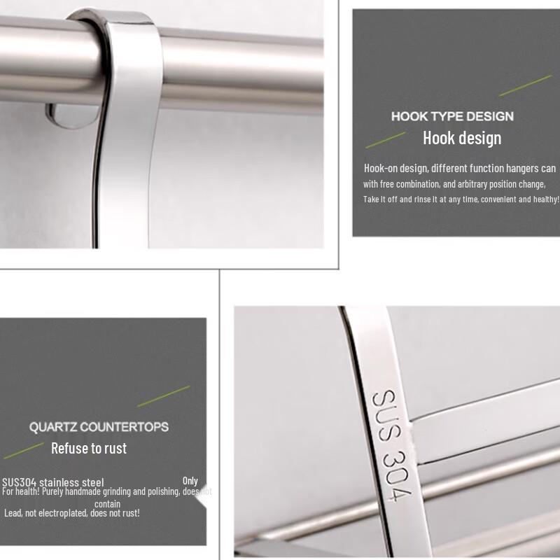 Multifunctional Wall-Mounted Kitchen Storage Rack