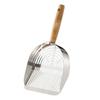 Stainless Steel Cat Litter Scoop Long Wood Handle Toilet Garbage Picker  Indoor