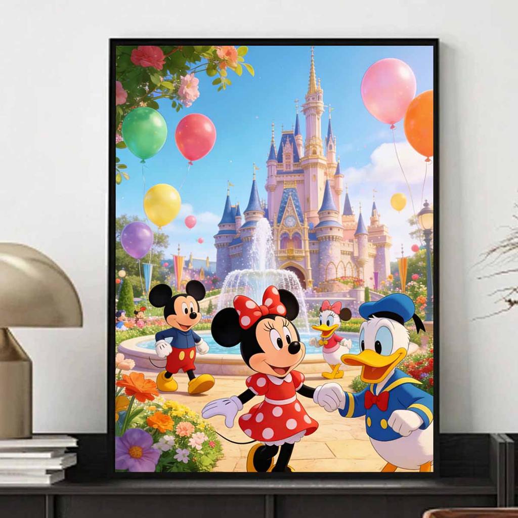 Disney Diamond Painting Mosaic Art Kit Mickey Minnie Donald Duck Castle 5D Handmade Diy Gift Home Decoration