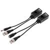 1 pár Bnc - Rj45 passzív videó táp + audio balun adó-vevő CCTV kamerához
