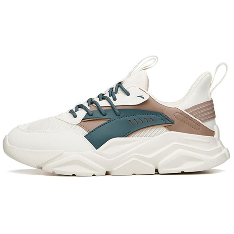 New Anta Life Collection Cushioned Anti Slip Wear Resistant Breathable Lightweight Low Top Casual Shoes Men's Green White 912038820-6