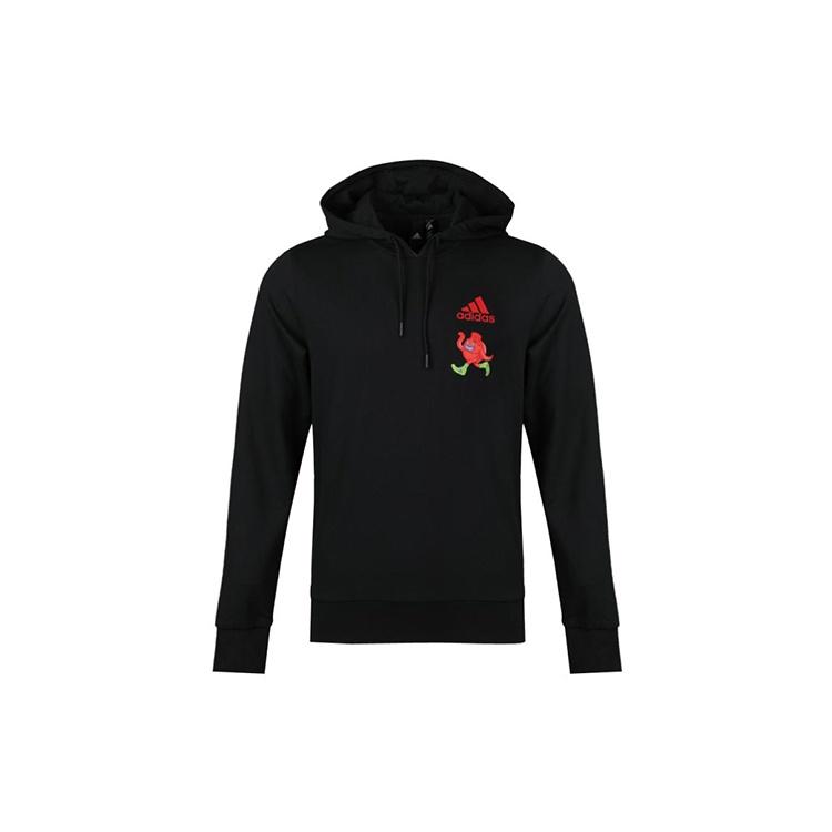 adidas Isc Gfx Swt I Embroidered Printing hooded Knit Sports Pullover Black Men s FP7995 XL
