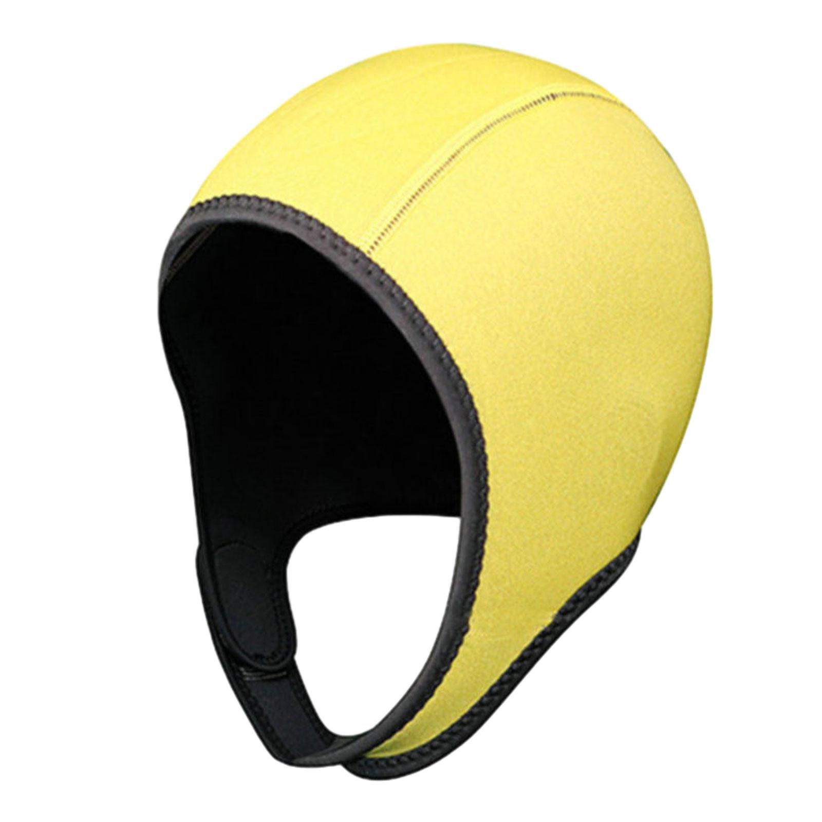 Diving Hood Swim Hat, Neoprene Wetsuit Hood Headgear with Chin Strap, Swimming жёлтый