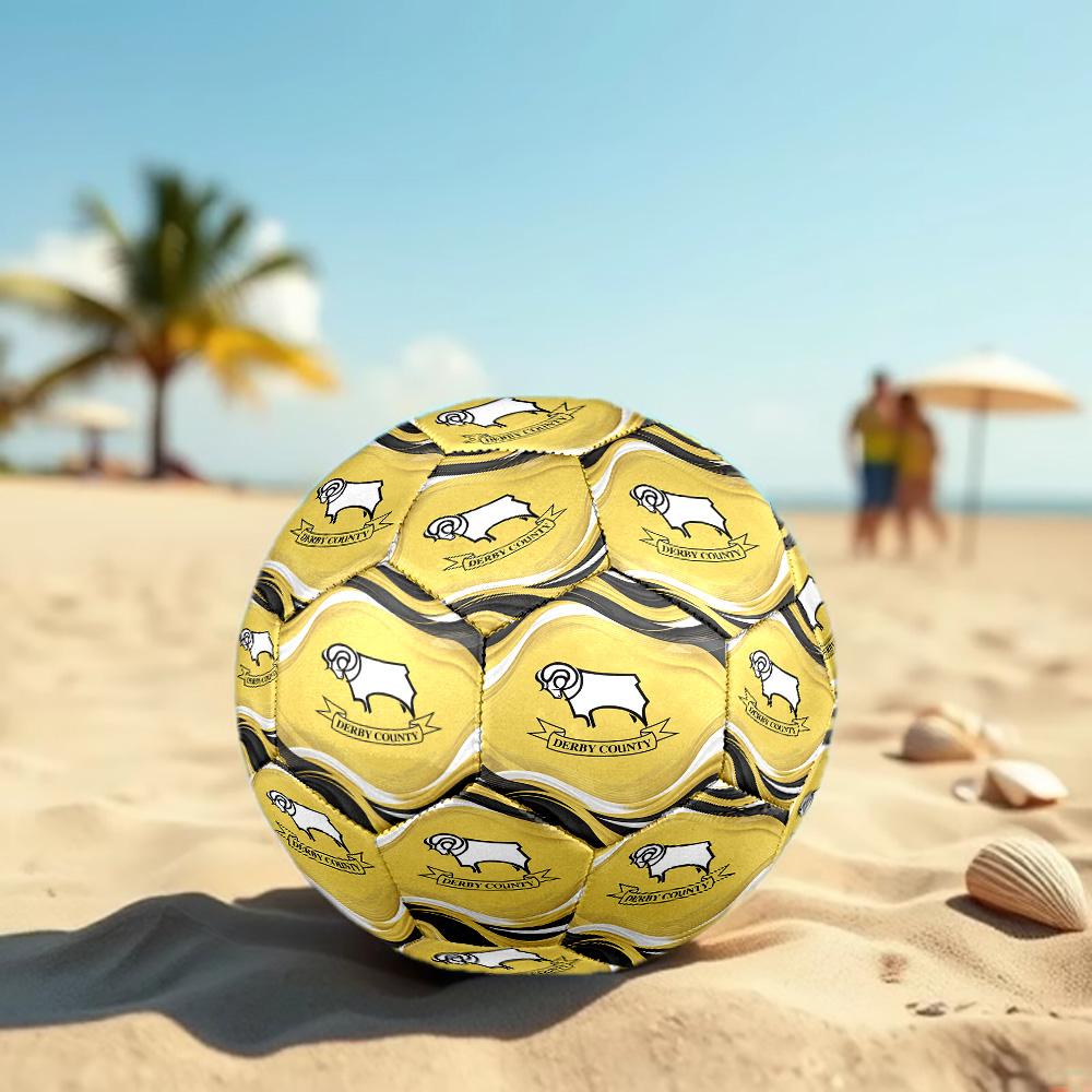 Derby County Taglia 5 Pallone da Calcio Alta Elasticità Pallone da Calcio Per Competizione All'aperto Allenamento Quotidiano Gioco