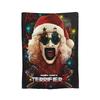 Terrifier 3 Christmas Santa Blanket The Clown Plush Vintage Warm Throw Blankets for Coverlet Spring/Autumn