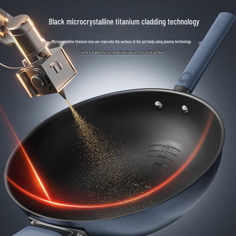 ASD 30cm Titanium Crystal Non-stick Wok