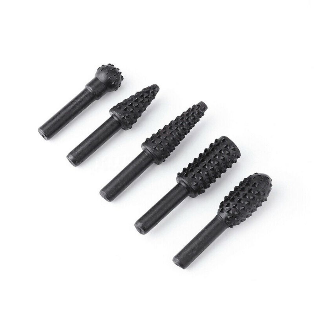 Wood Carving Tool Rotary Burr Set Round Shank Drill Bit Set Smoother Rotary File Set  Building