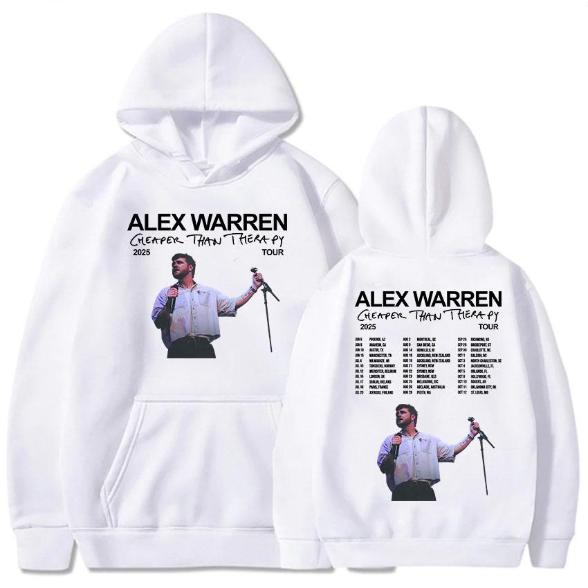 

Дешевле, чем терапия Тур 2025 Толстовки Алекс Уоррен Певец Графические Толстовки Пуловеры с капюшоном Длинный рукав Мужские Женские Sudaderas XL