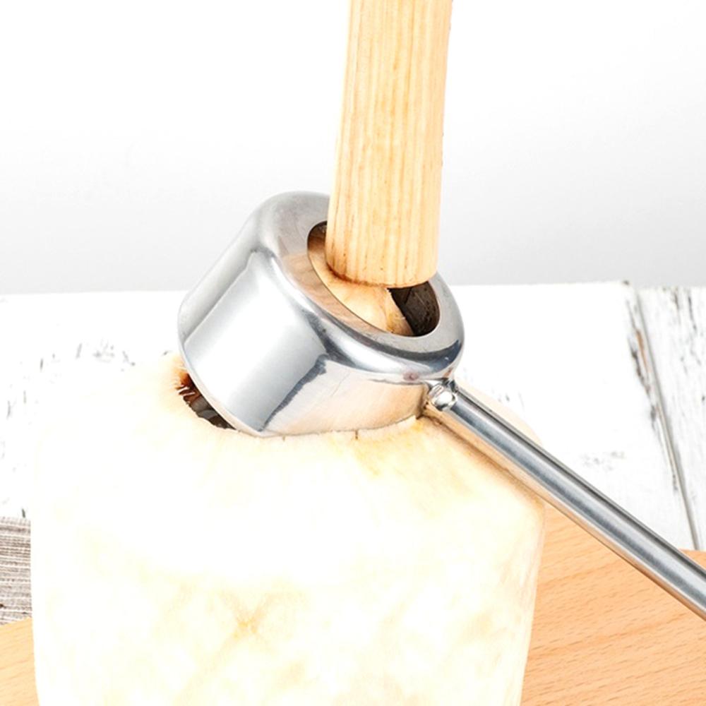 Steel For Young Coconuts Coconut Opener Coconut Opening Tool Set Hammer Coconut Shell Puncher