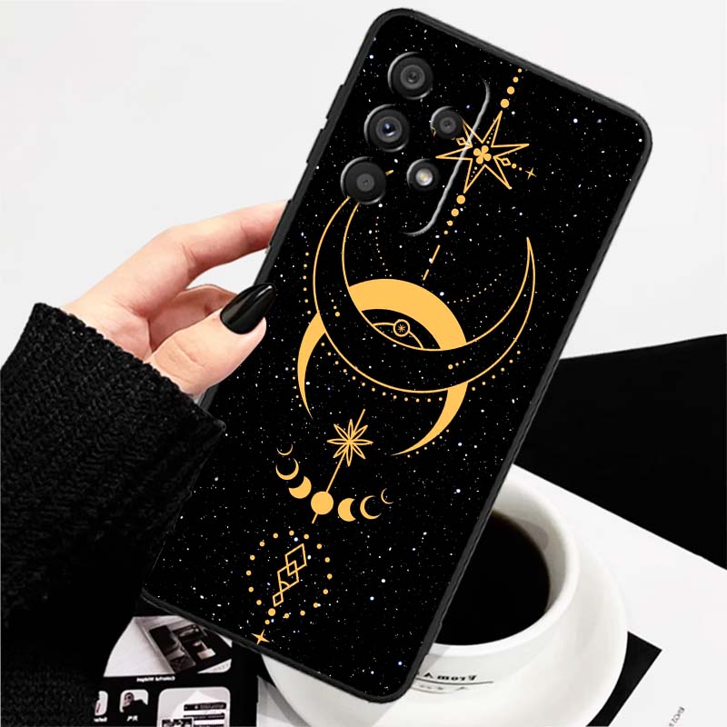 

Чехол для телефона с рисунком Космическое Звездное Небо Для Samsung A73 A72 A71 A55 A54 A53 A52 A51 A13 A22 A16 A15 A12 A14 A26 A07 5G Черный Galaxy A16 5G