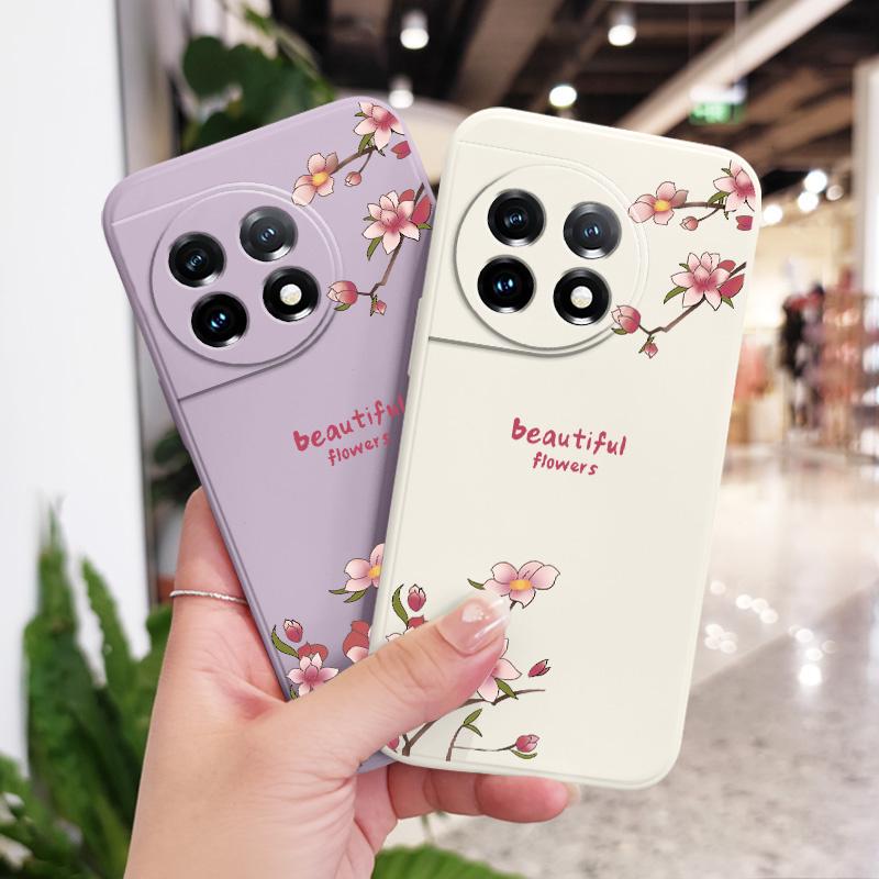 Beautiful Peach Phone Case For Oneplus 12 12R 11 11R 10 10R 10T 9R 9RT 9 8T 8 7 7T Pro 5G Liquid Silicone Cover