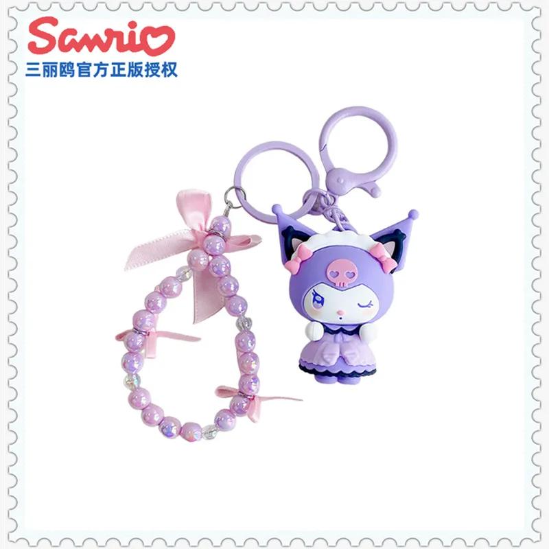 Sanrio Hello Kitty Kawaii Little Angel Collection Line Cinnamoroll Animation Design Animation Merchandise Figure Key Ring Pendant Bagpack Decoration
