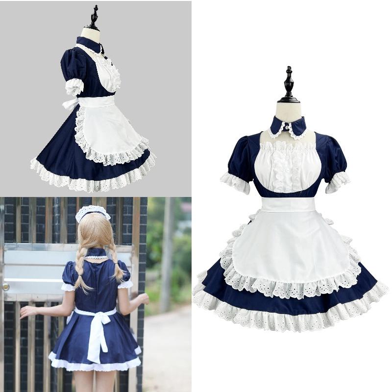 Maid Dress Lolita Game Anime Cosplay Performance Waitress Costume Uniform Party