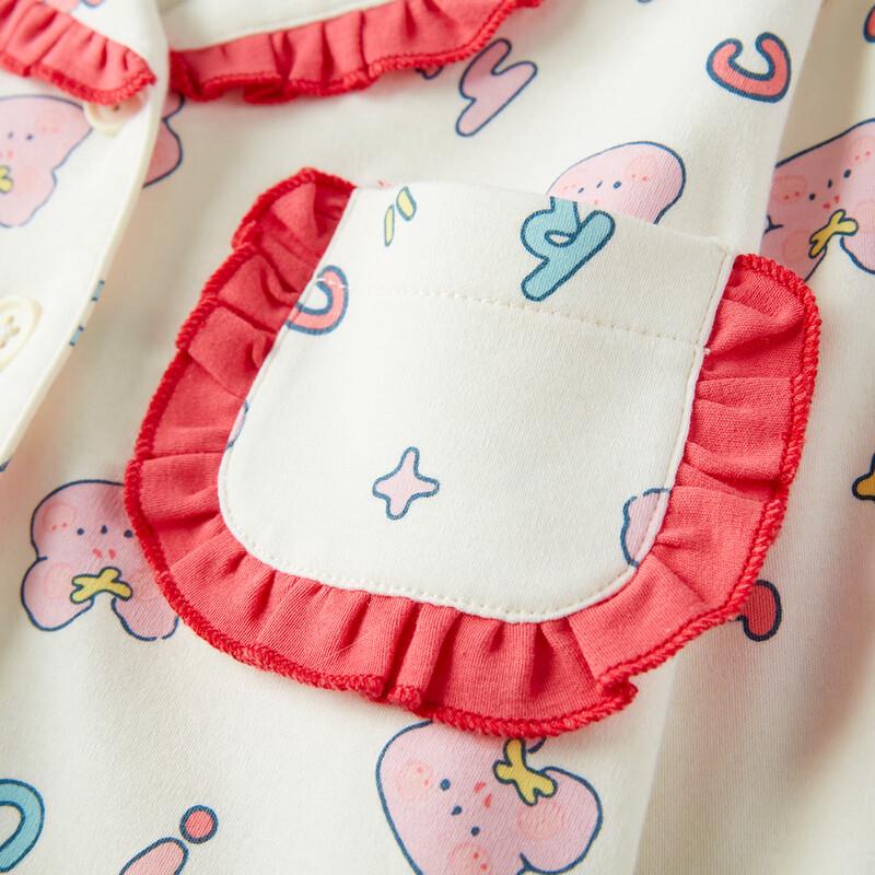 DEESHA Girls' 60S Pure Cotton Cardigan Lounge Set