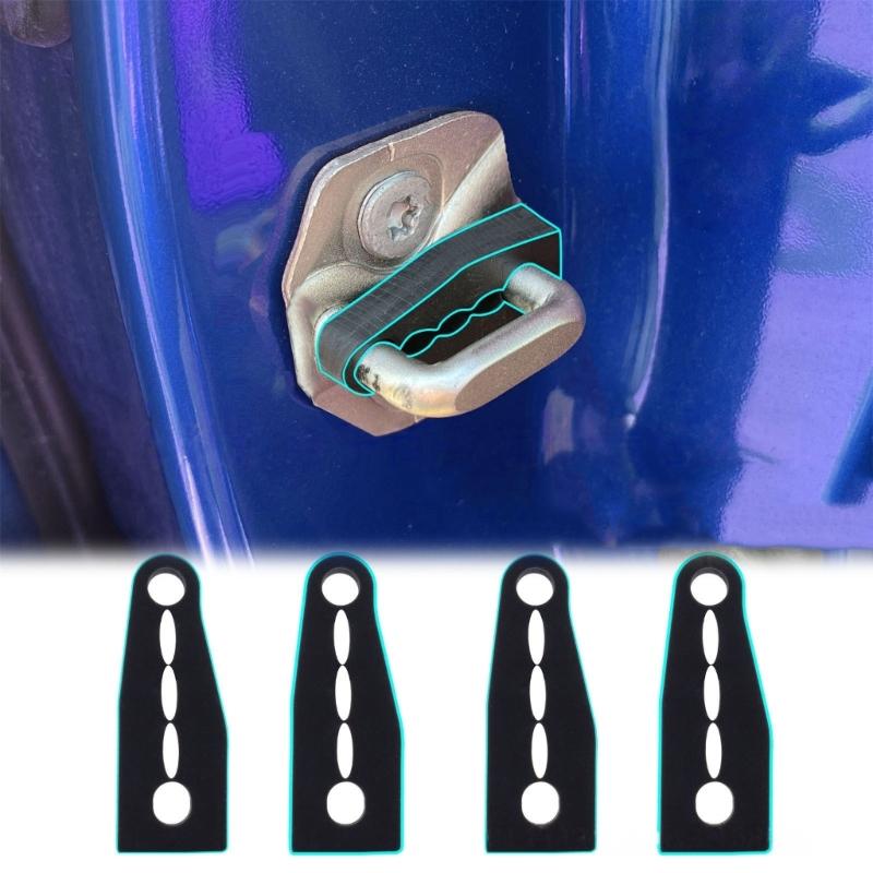 4 Pieces Car Door Latches Bumpers Soft Rubber Noise Reduction Pads Cushion Suitable For Secure Fit And Quiet Operation